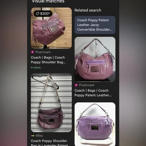 Purple Coach *Poppy* Women's Bag - Picture 16 of 16